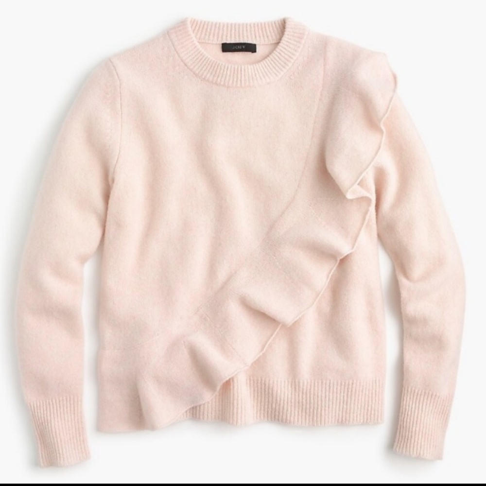 J. Crew Wool Ruffle Sweater